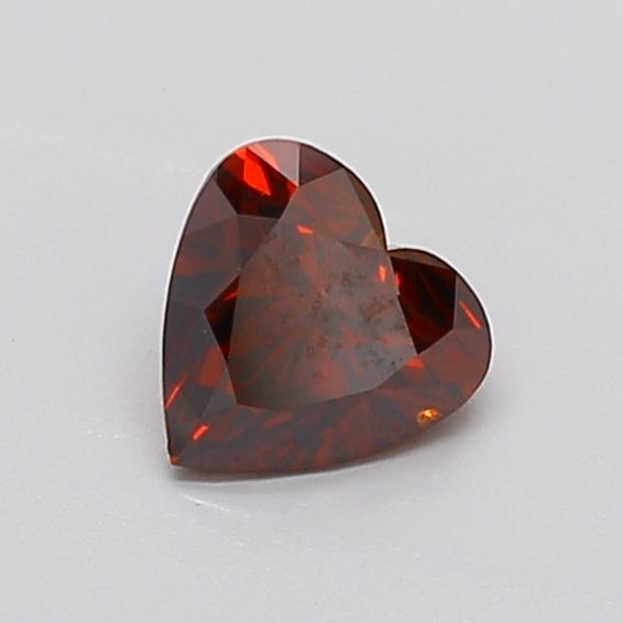 0.98 CT Fancy Deep Orange HEART