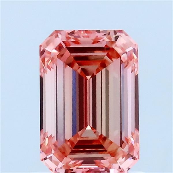 1.06 CT Fancy Intense Orangey Pink EMERALD