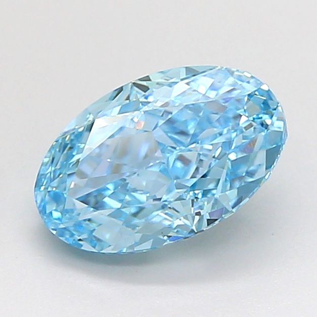 1.51 CT Fancy Vivid Blue OVAL