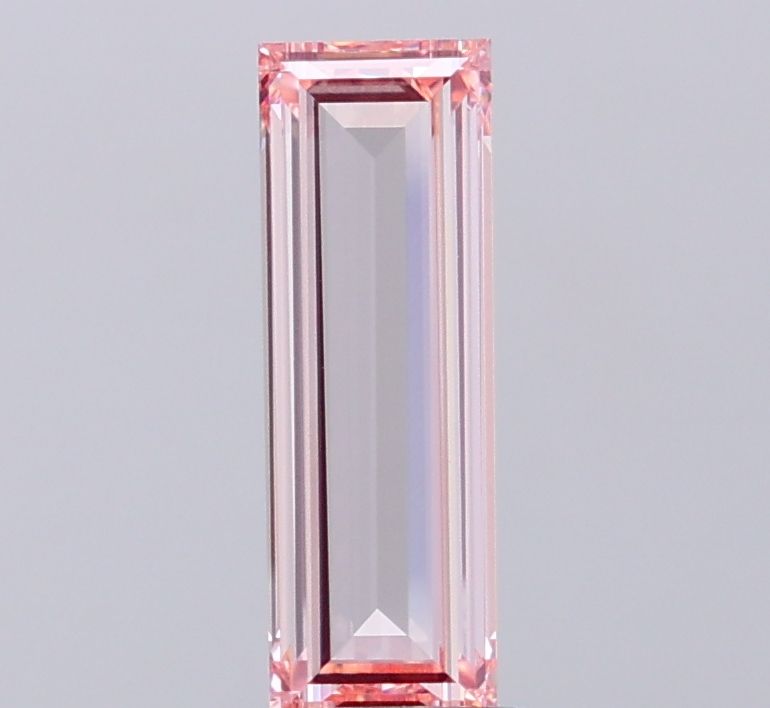 1.85 CT Fancy Orangey Pink BAGUETTE