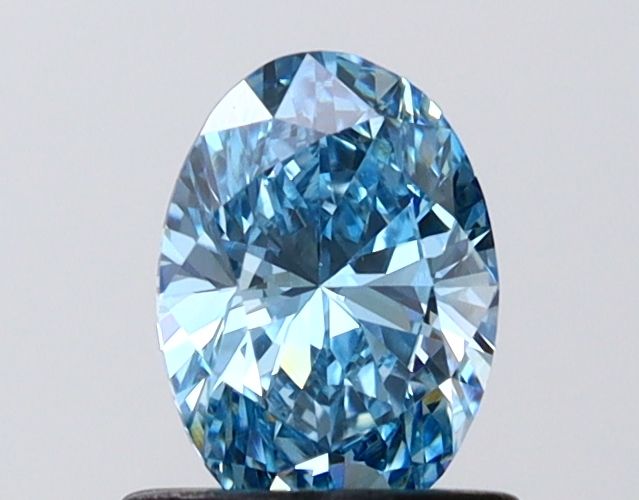 0.73 CT Fancy Vivid Blue OVAL