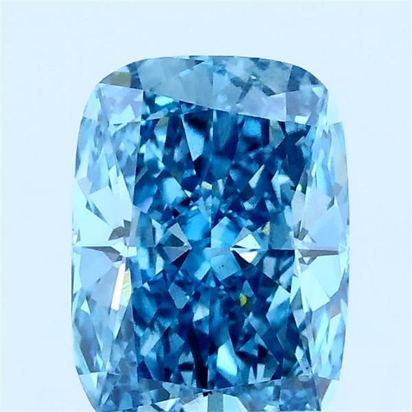 1.51 CT Fancy Vivid Blue CUSHION MODIFIED