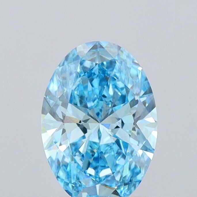 1.37 CT Fancy Vivid Blue OVAL