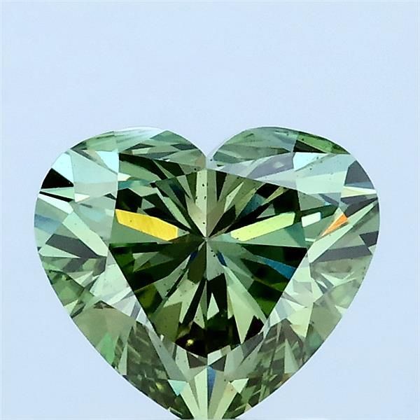 1.5 CT Fancy Vivid Green HEART