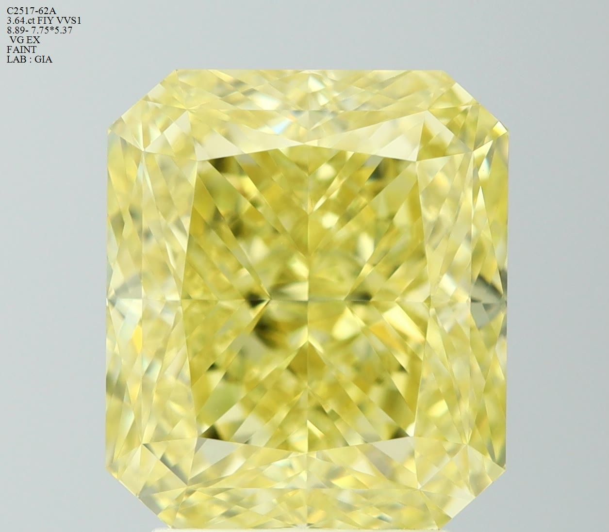 3.64 ct Radiant diamond