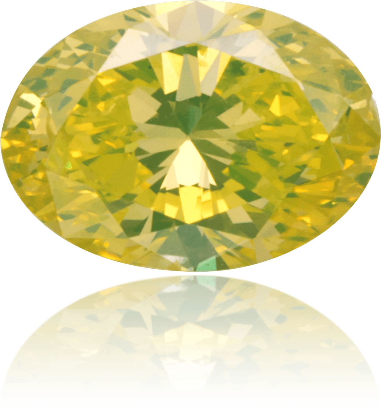 Diament 0.54 ct Fancy Intense Greenish Yellow/I1