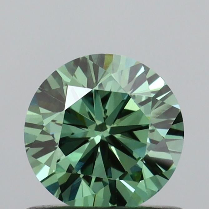 0.67 CT Fancy Vivid Green ROUND