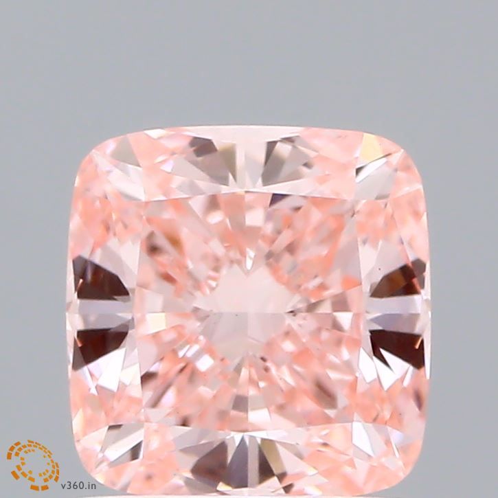 1.21 CT Fancy Vivid Pink CUSHION BRILLIANT