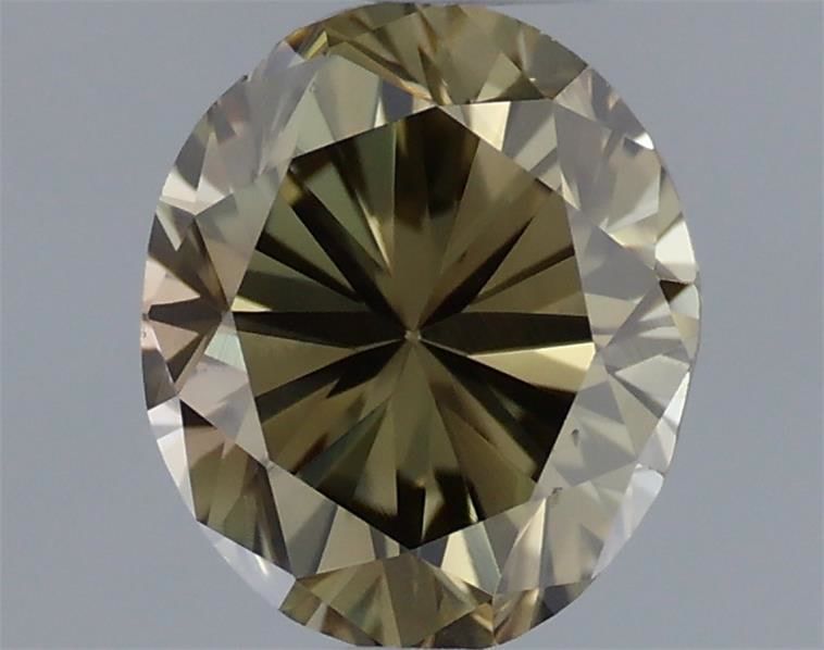 Diament 0.29 ct Fancy Dark Greenish Yellow Brown/