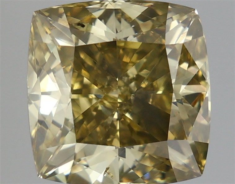 Diament 3.4 ct Fancy Deep Brownish Greenish Yellow/SI2