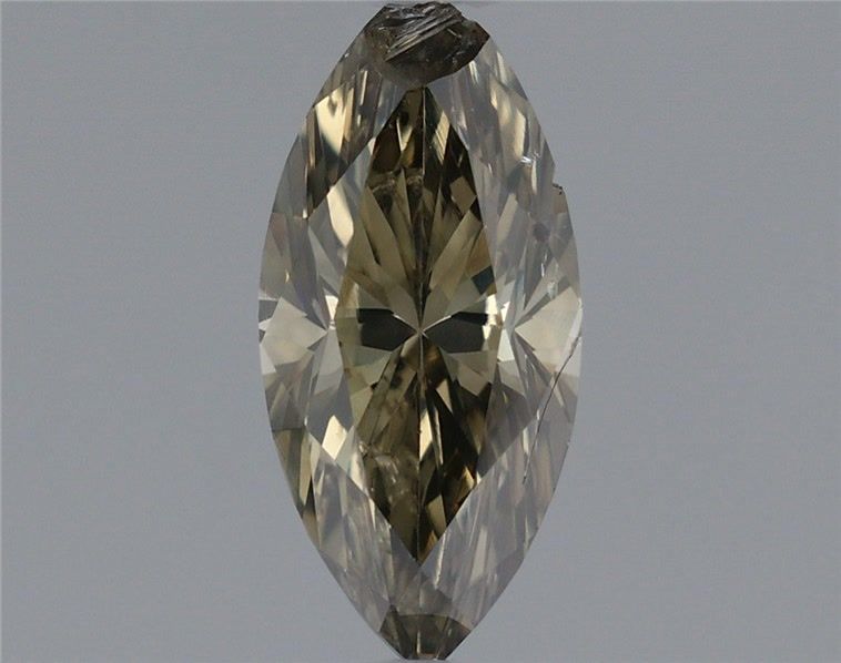Diament 0.65 ct Fancy Dark Greenish Yellow Brown/