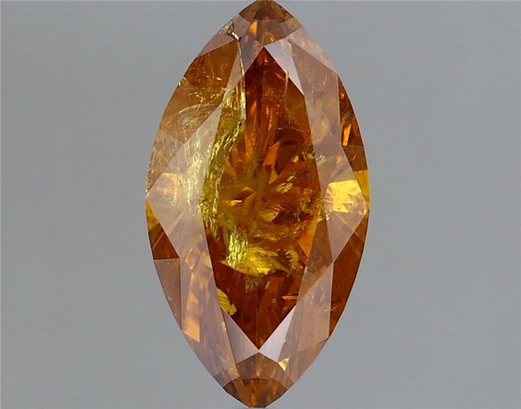 Diament 0.77 ct Fancy Deep Brownish Yellowish Orange/