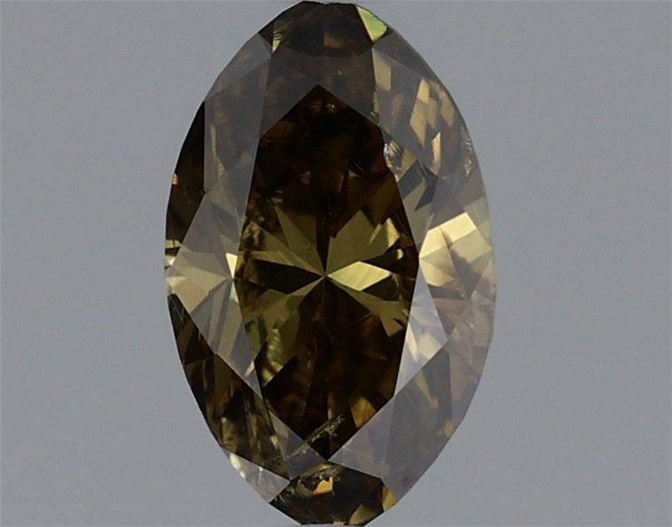 Diament 0.38 ct Fancy Dark Greenish Brown/