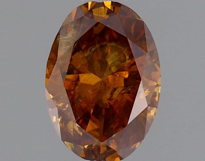 Diament 0.66 ct Fancy Deep Brown Orange/