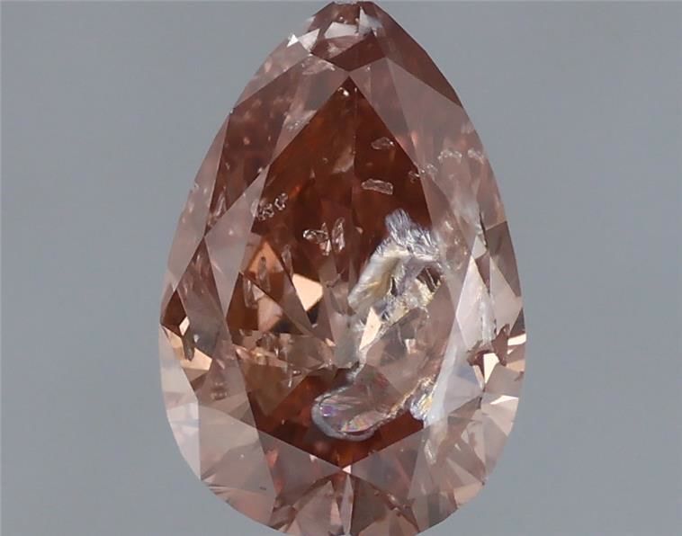 Diament 0.58 ct Fancy Brownish Orangey Pink/