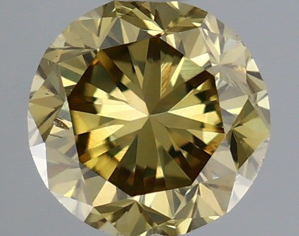 Diament 0.39 ct Fancy Deep Grayish Greenish Yellow/