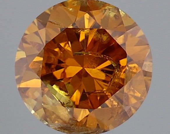 Diament 0.41 ct Fancy Deep Brownish Yellowish Orange/