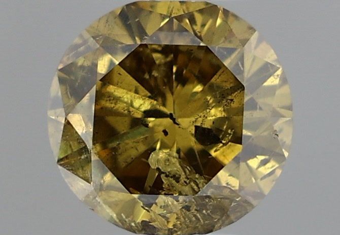 Diament 0.36 ct Fancy Dark Brown Greenish Yellow/