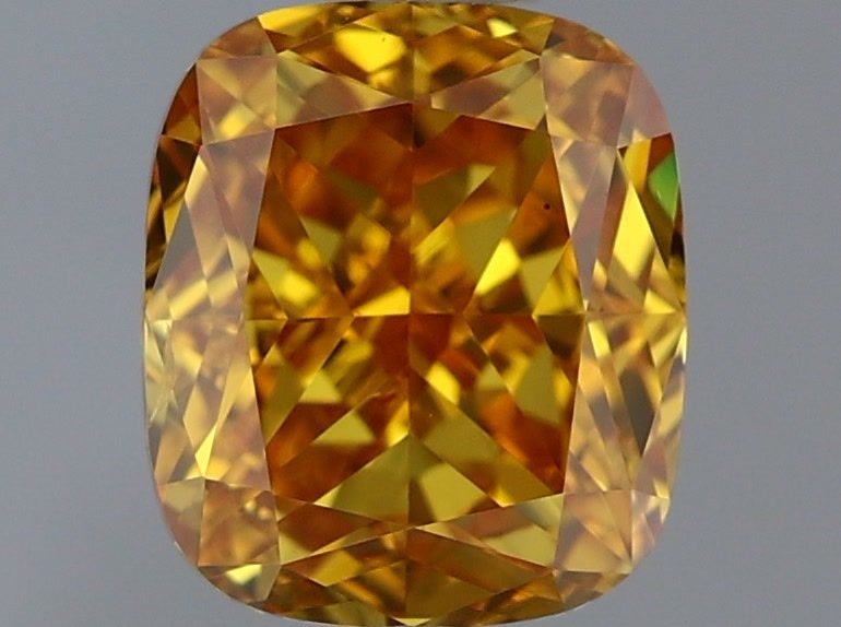 Diament 0.7 ct Fancy Vivid Yellow Orange/SI1