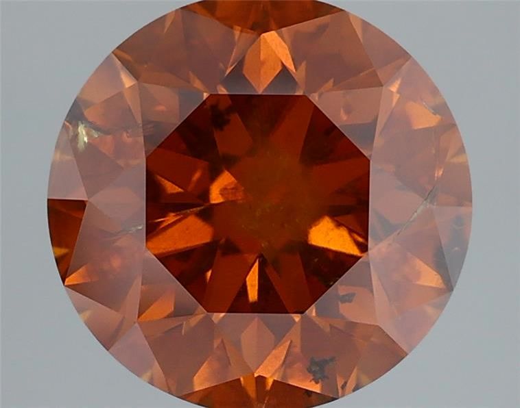 Diament 2.21 ct Fancy Deep Yellowish Orange/I2