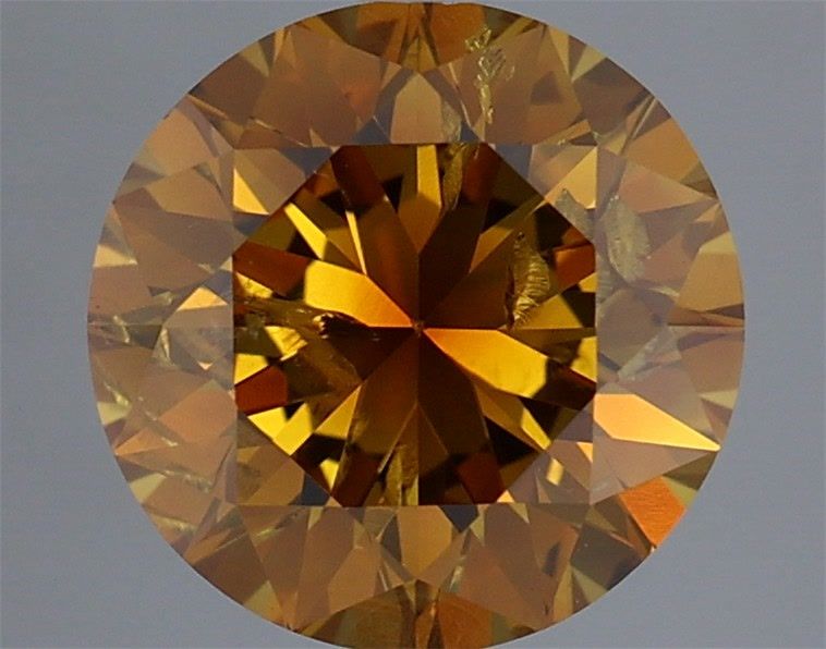 Diament 1.03 ct Fancy Deep Brownish Orangey Yellow/I2