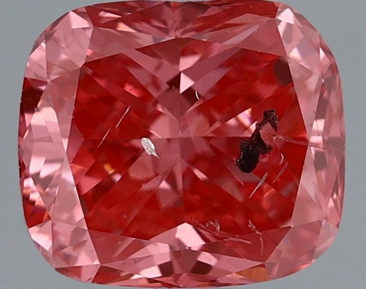 1.02 CT Fancy Vivid Pink CUSHION MODIFIED