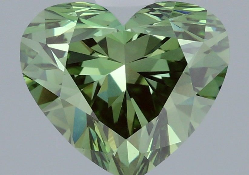1.67 CT Fancy Vivid Green HEART