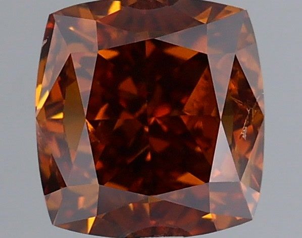 Diament 1.01 ct Fancy Deep Orange Brown/I1