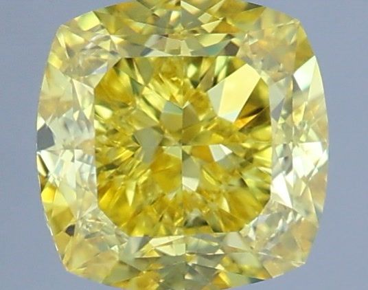 1.21 CT Fancy Vivid Yellow CUSHION MODIFIED