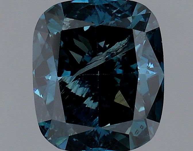 1.12 CT Fancy Deep Greenish Blue CUSHION MODIFIED