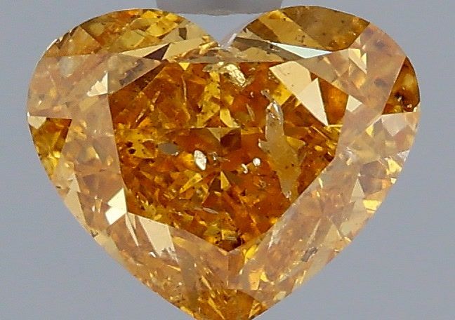 Diament 1.0 ct Fancy Vivid Yellow Orange/I2