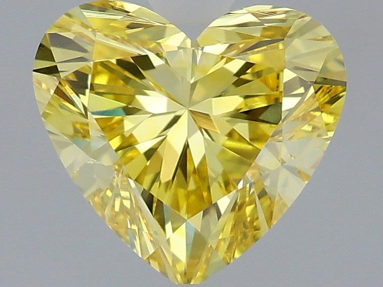 1.53 CT Fancy Vivid Yellow HEART