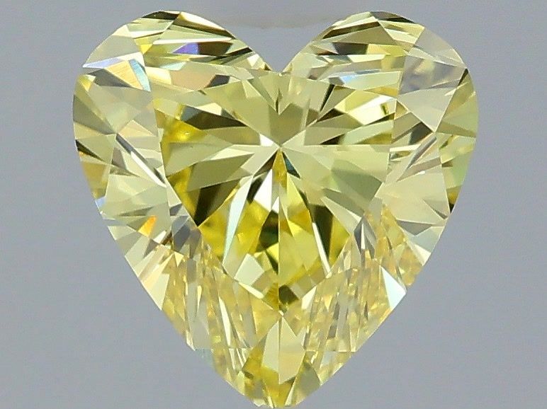 1.53 CT Fancy Vivid Yellow HEART