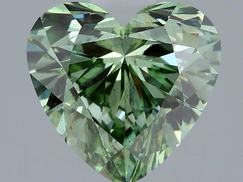 1.55 CT Fancy Vivid Green HEART