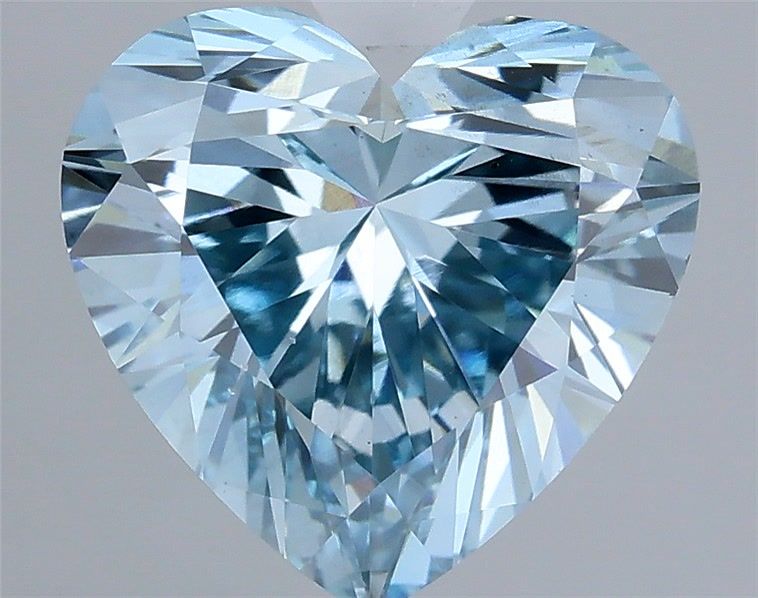1.51 CT Fancy Vivid Blue HEART