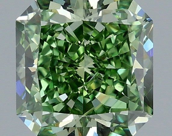 1.01 CT Fancy Vivid Green SQUARE RADIANT