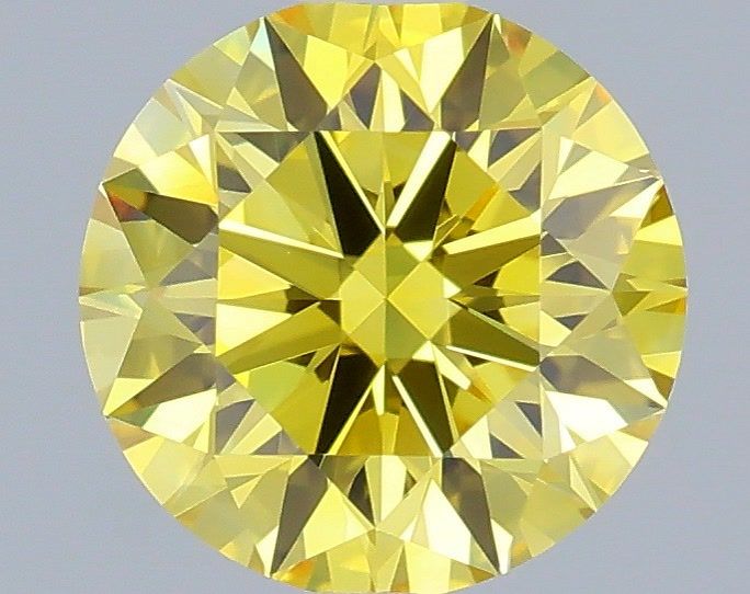 0.64 CT Fancy Vivid Yellow ROUND