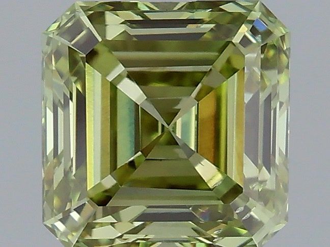 0.99 CT Fancy Vivid Green ASSCHER