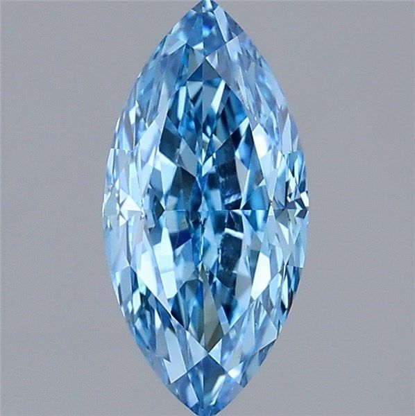 1.39 CT Fancy Vivid Blue MARQUISE