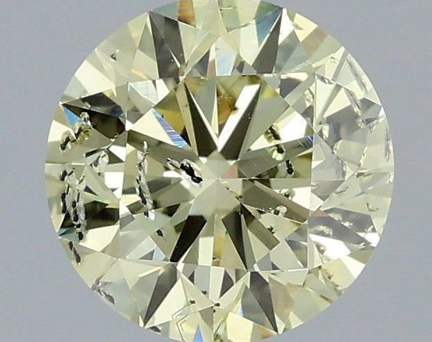 1.02 CT Fancy Light Greenish Yellow ROUND