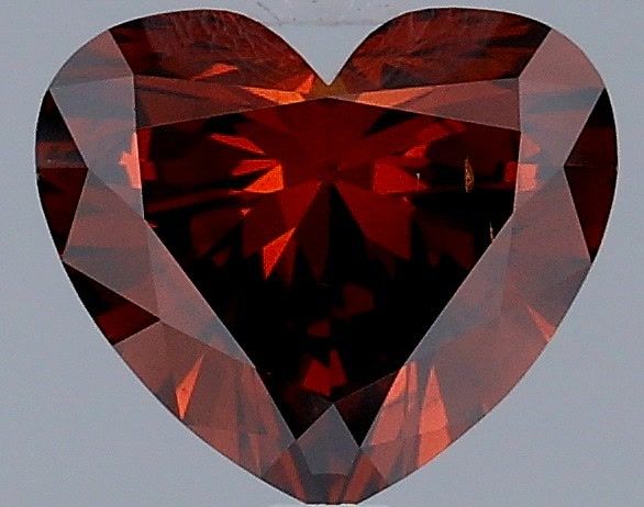 1.3 CT Fancy Brownish Orange HEART