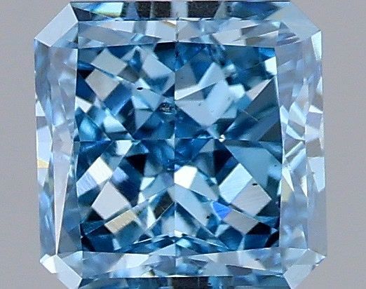 1.02 CT Fancy Vivid Blue SQUARE RADIANT