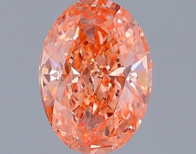 1.09 CT Fancy Vivid Orangey Pink OVAL