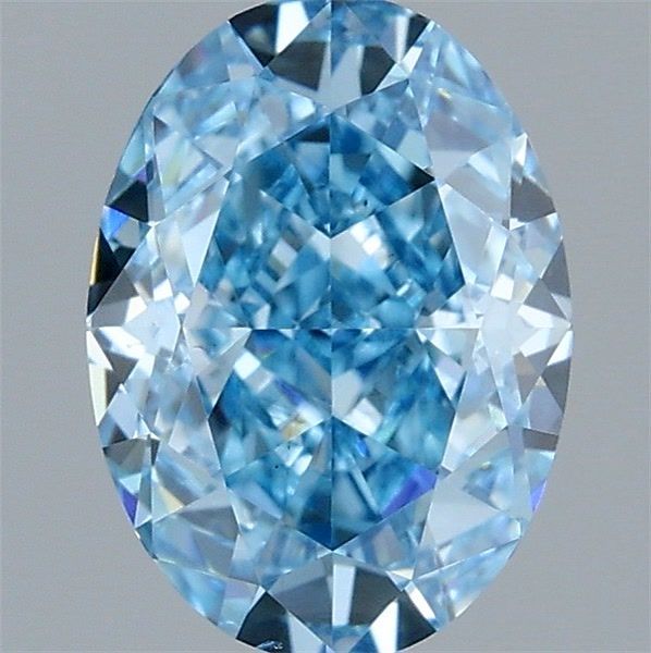 1.41 CT Fancy Vivid Blue OVAL