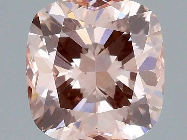 2.01 CT Fancy Intense Orangey Pink CUSHION BRILLIANT