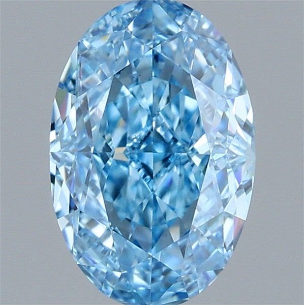 1.34 CT Fancy Vivid Blue OVAL