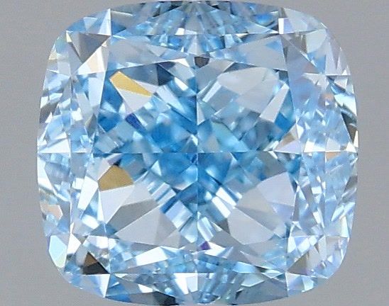 1.27 CT Fancy Vivid Blue CUSHION MODIFIED