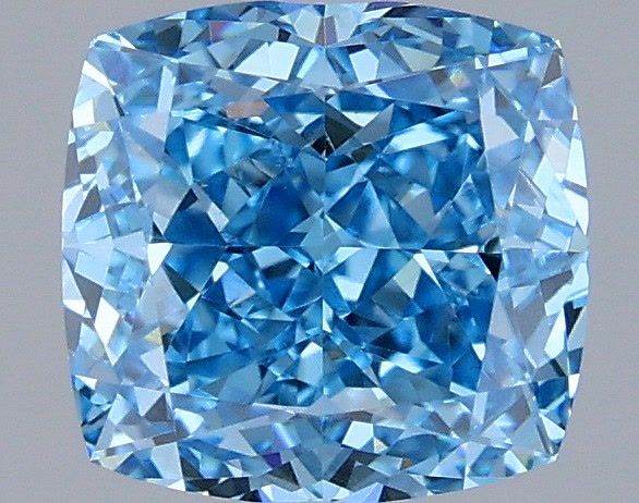 1.47 CT Fancy Vivid Blue CUSHION MODIFIED