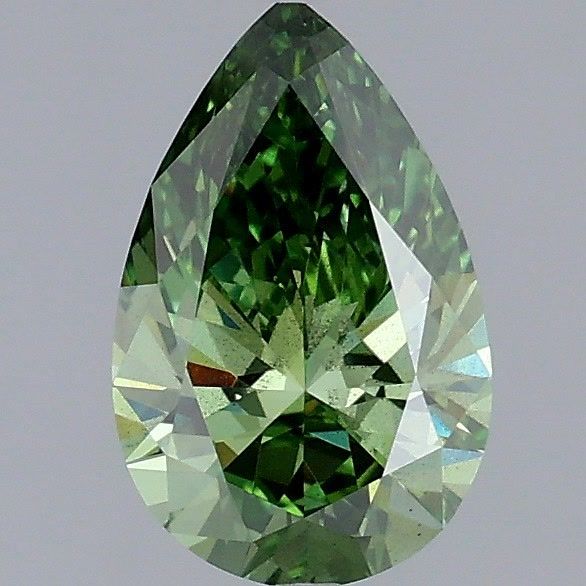 1.02 CT Fancy Vivid Green PEAR