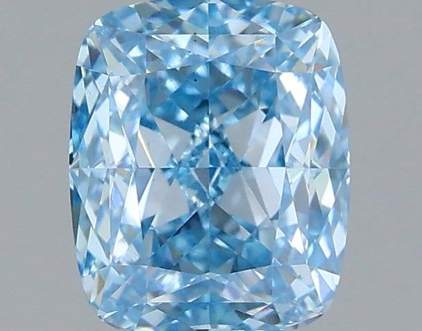 1.02 CT Fancy Vivid Blue CUSHION MODIFIED